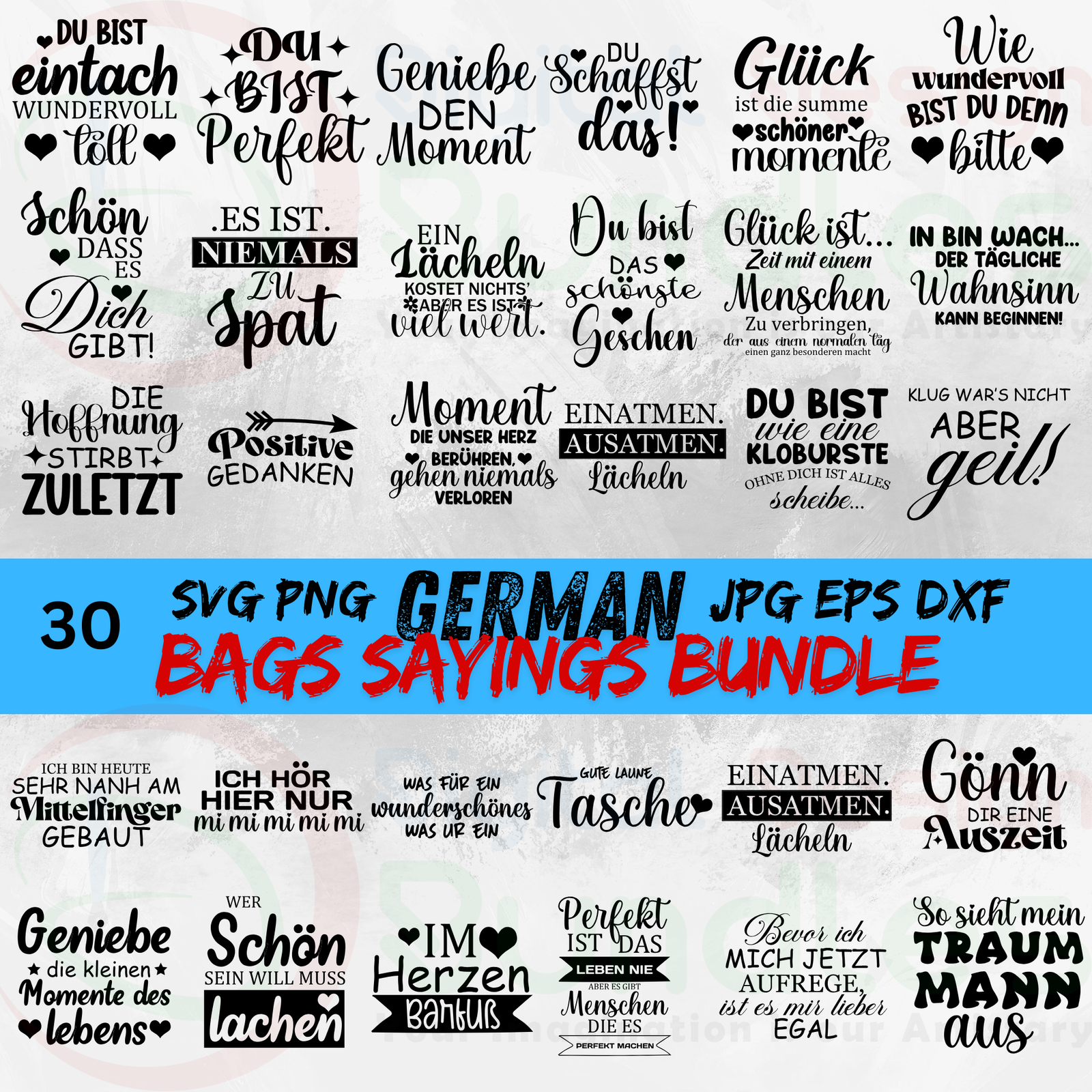 German Sayings for Bags
