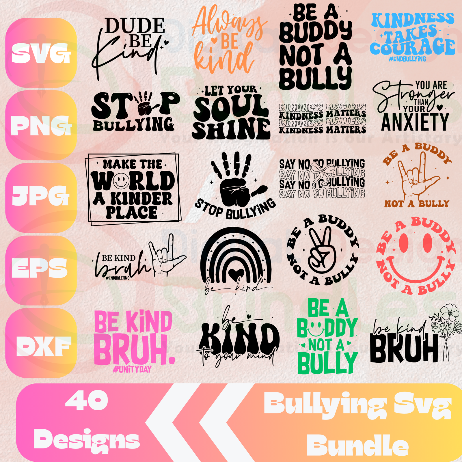 Anti Bullying SVG Bundle