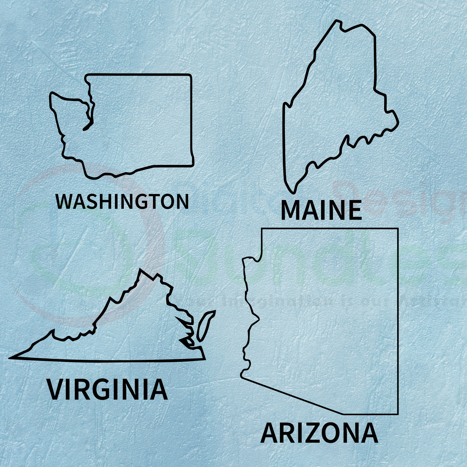 USA States Outline