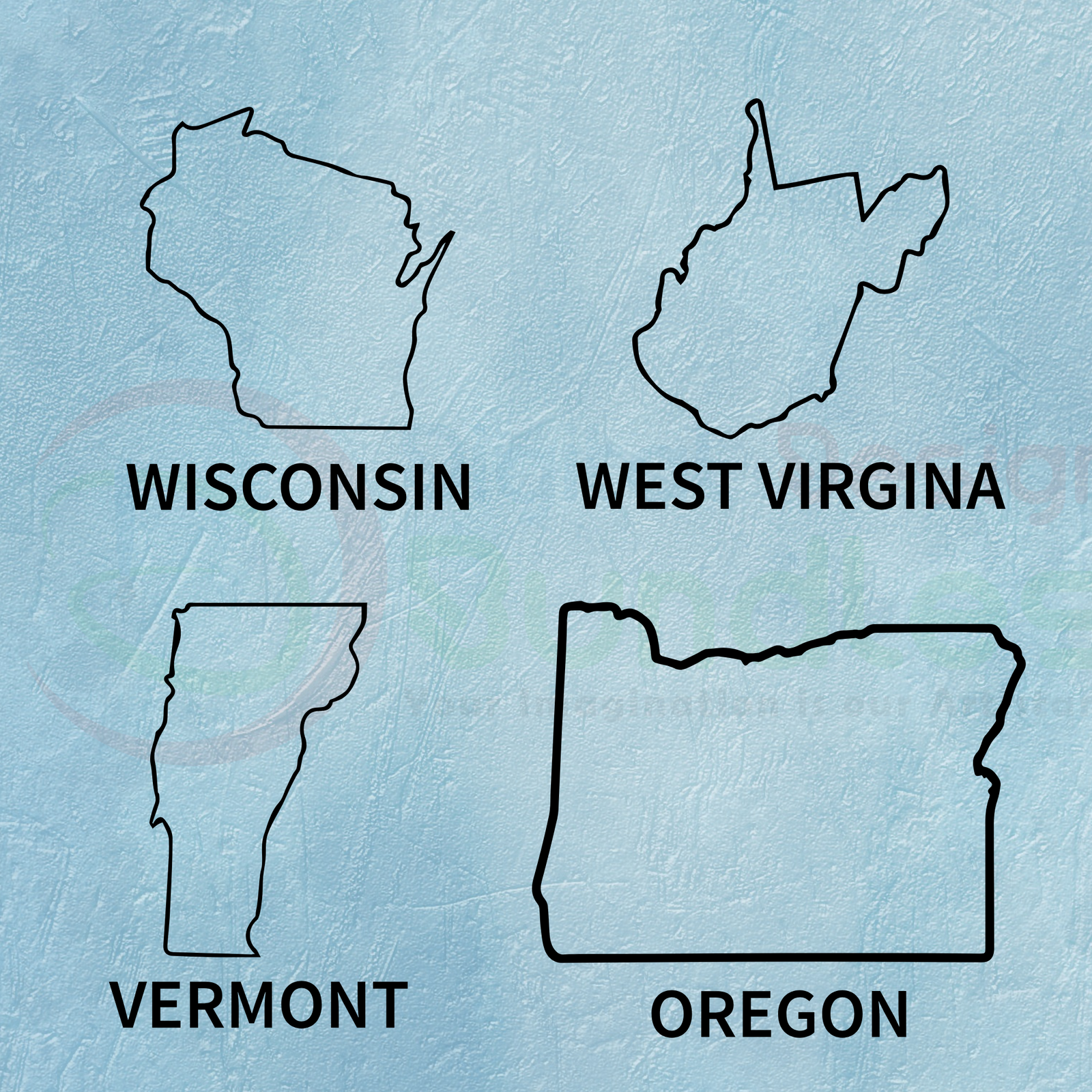 USA States Outline
