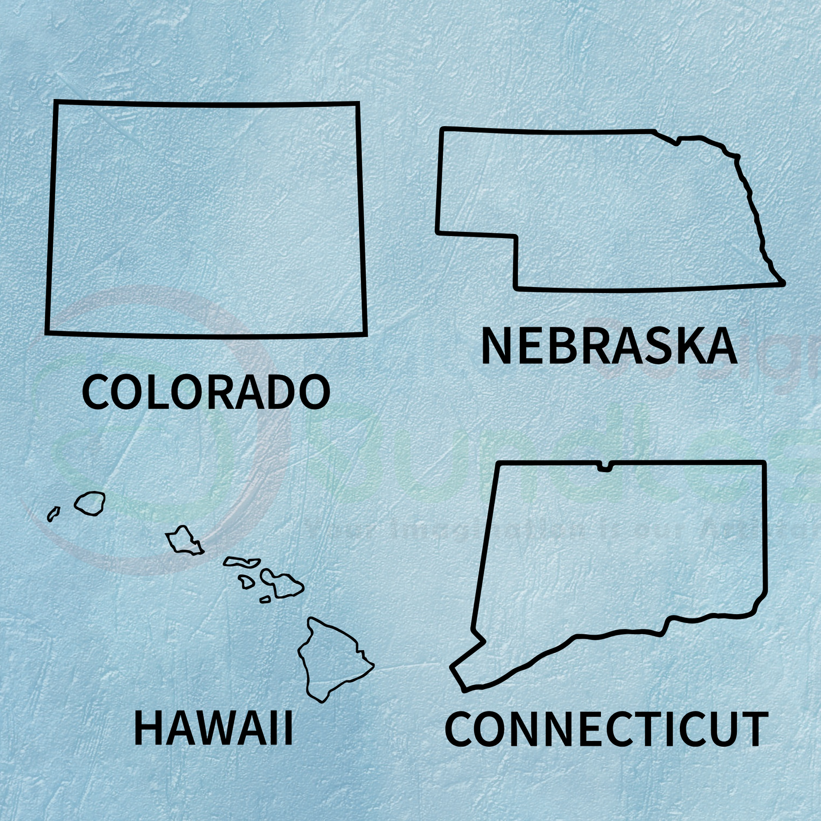 USA States Outline