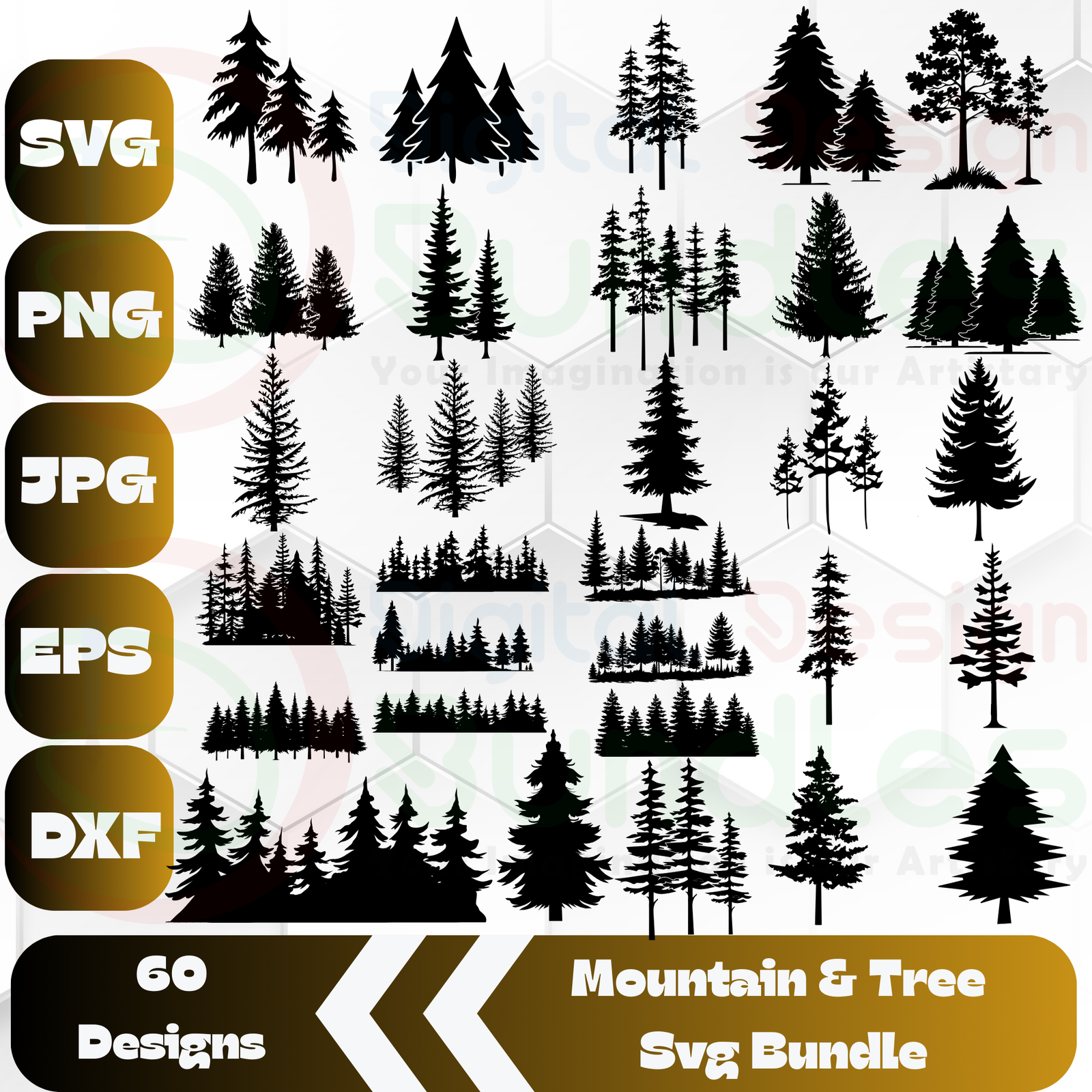 Mountain Forest SVG
