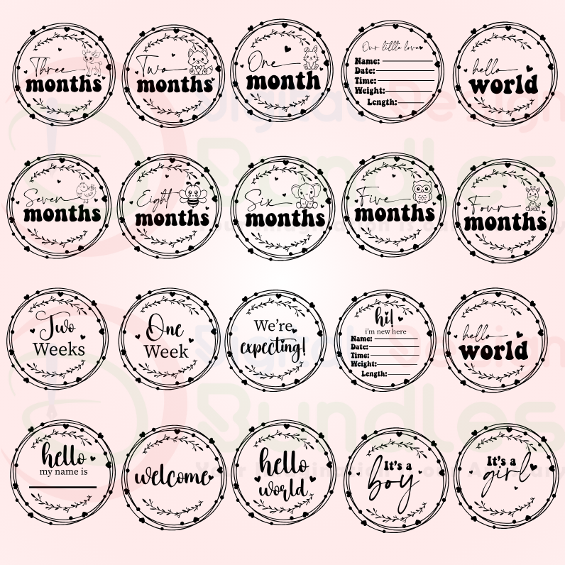 Baby Milestone SVG