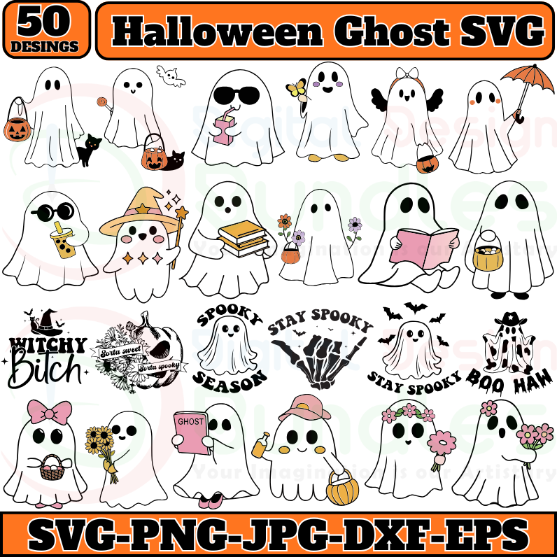 Cute Ghost Halloween SVG