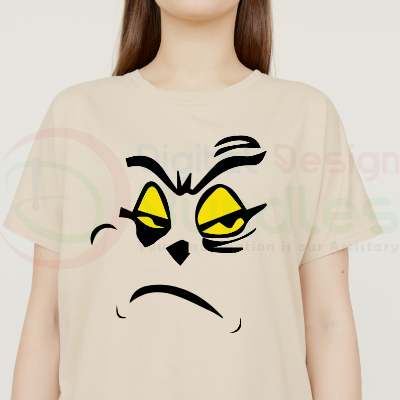 Grinch Face SVG