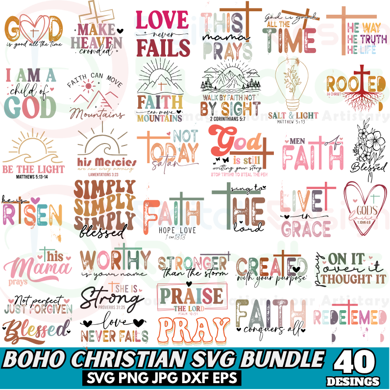Boho Christien SVG