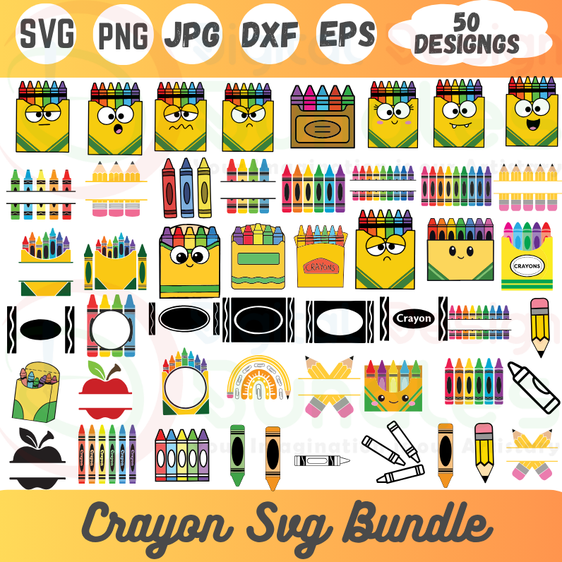 Crayon Split Monogram Svg