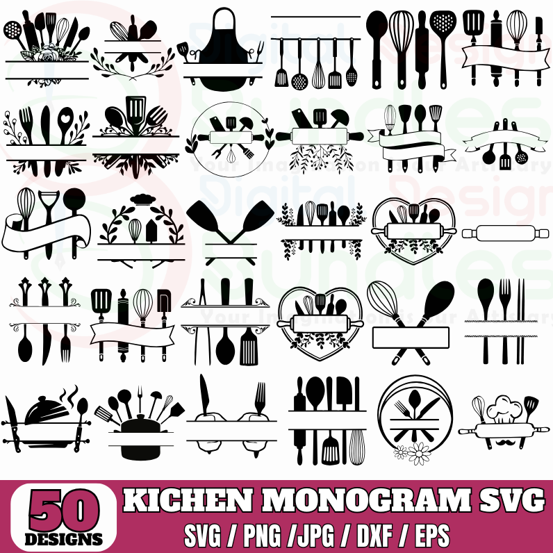 Kitchen Monogram SVG