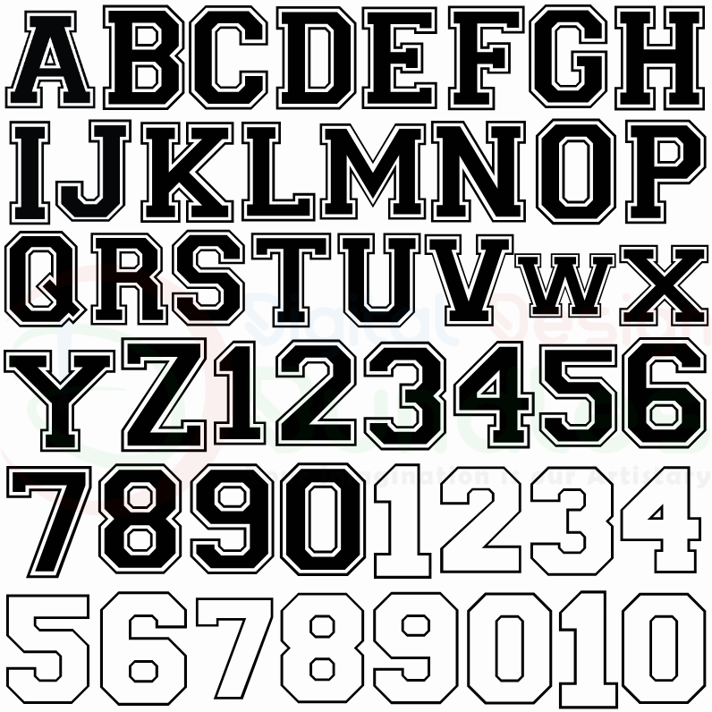 Varsity Font SVG