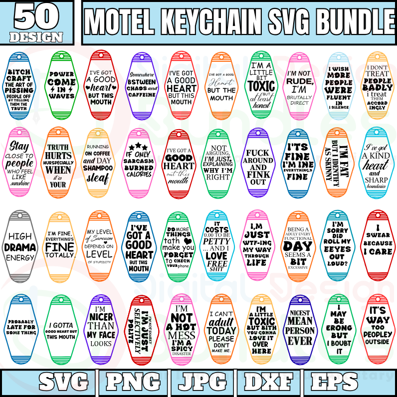 Motel Keychain SVG