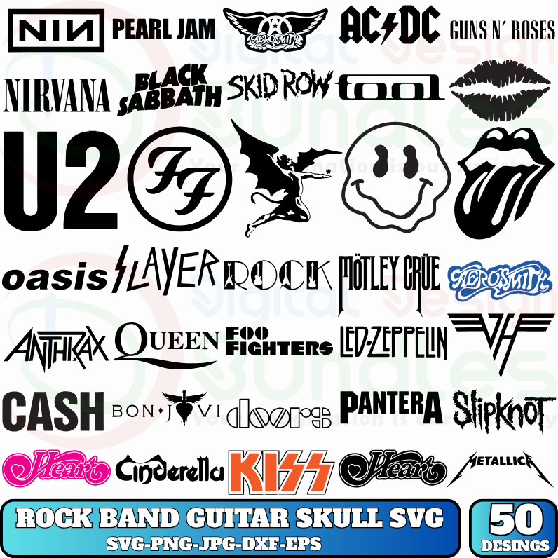 Rock Band Guitar SVG
